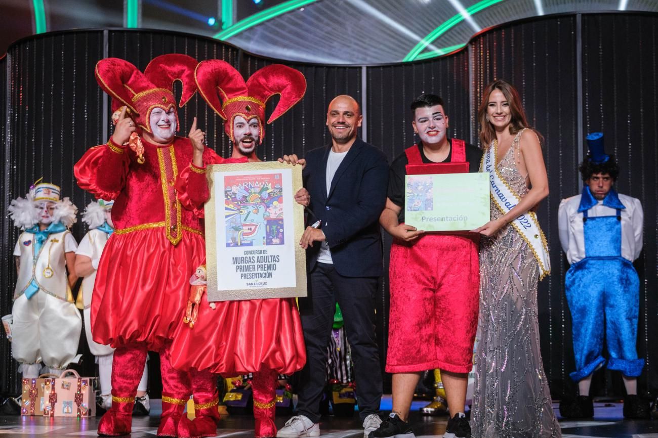 Ganadores del concurso de murgas del Carnaval de Santa Cruz de Tenerife 2022