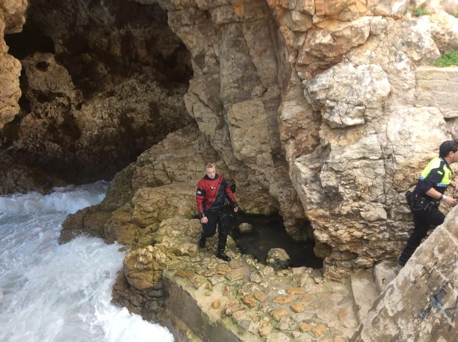 Imagen del suceso ocurrido en la cala del Moraig.