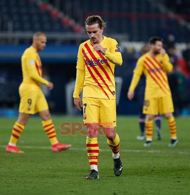 Antoine Griezmann en el partido de Champions League entre el Paris Saint Germain y el FC Barcelona disputado en el Parc des Princes.