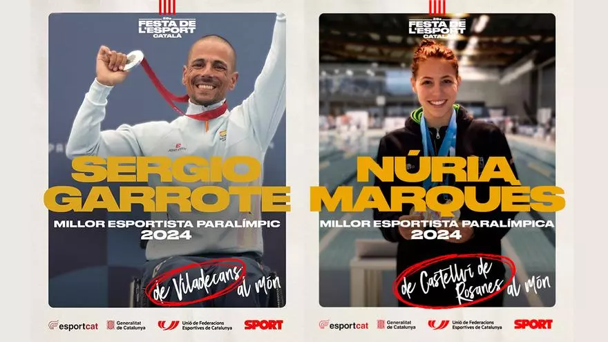 Sergio Garrote y Nuria Marqu谷s, premio mejores deportistas paral赤mpicos