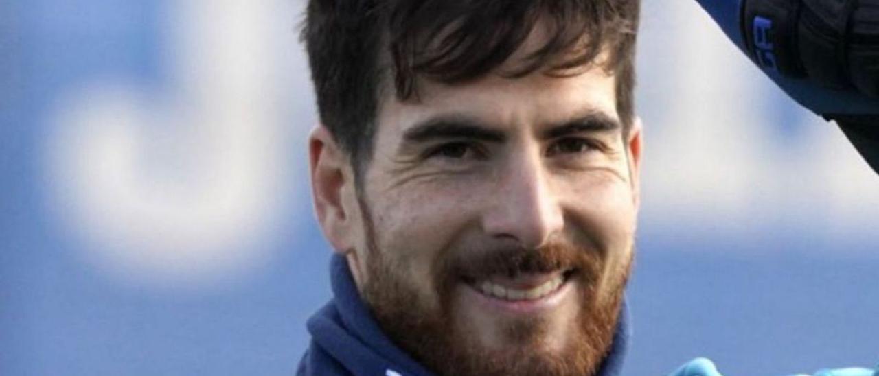 Carlos Abad, durante un entrenamiento con el Club Atlético Baleares.