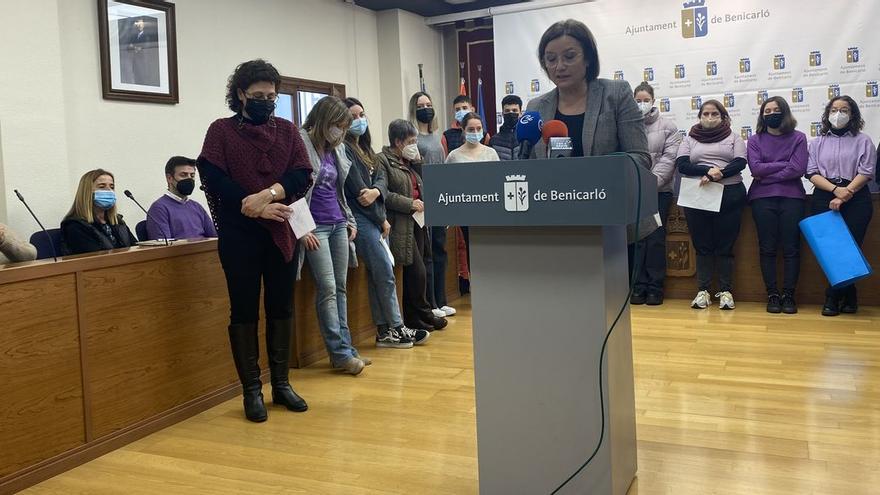 En la lectura del Manifiesto del 8M ha participado la alcaldesa de Benicarló, Xaro Miralles.