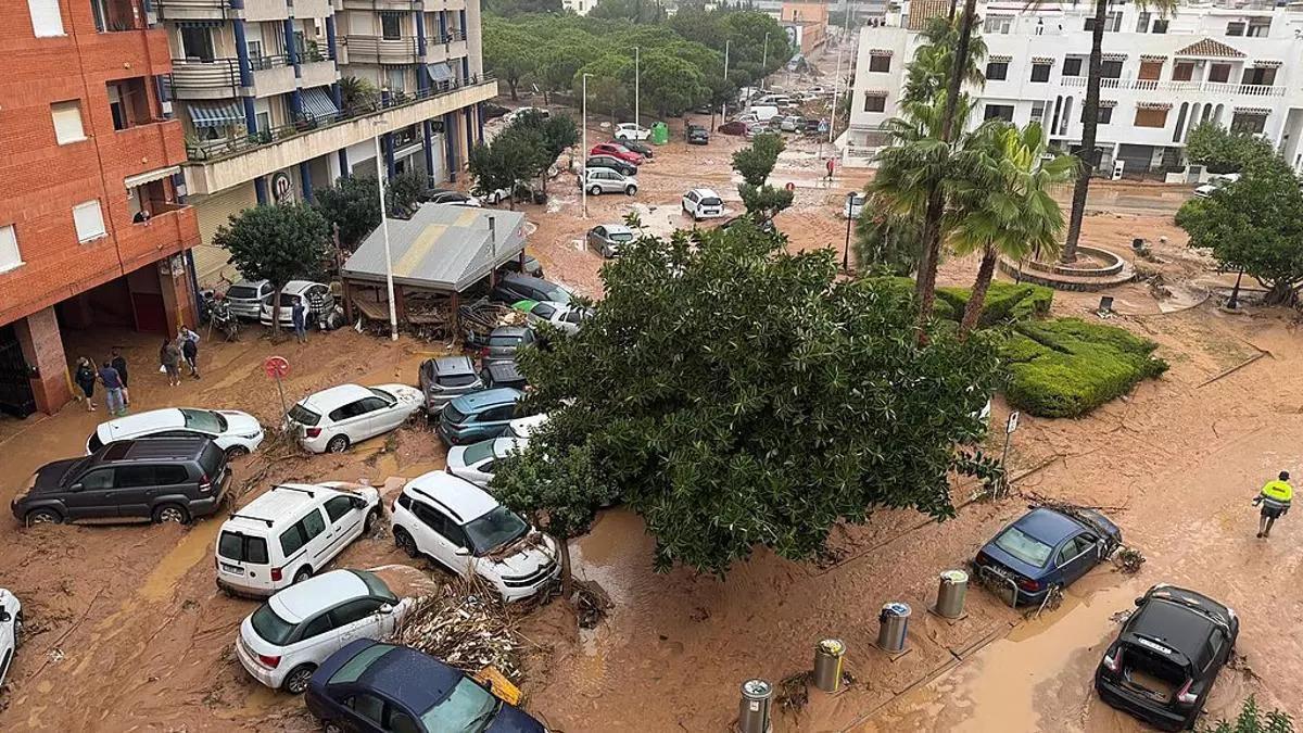 Estado en el que quedó la plaza tras la dana de 2024.