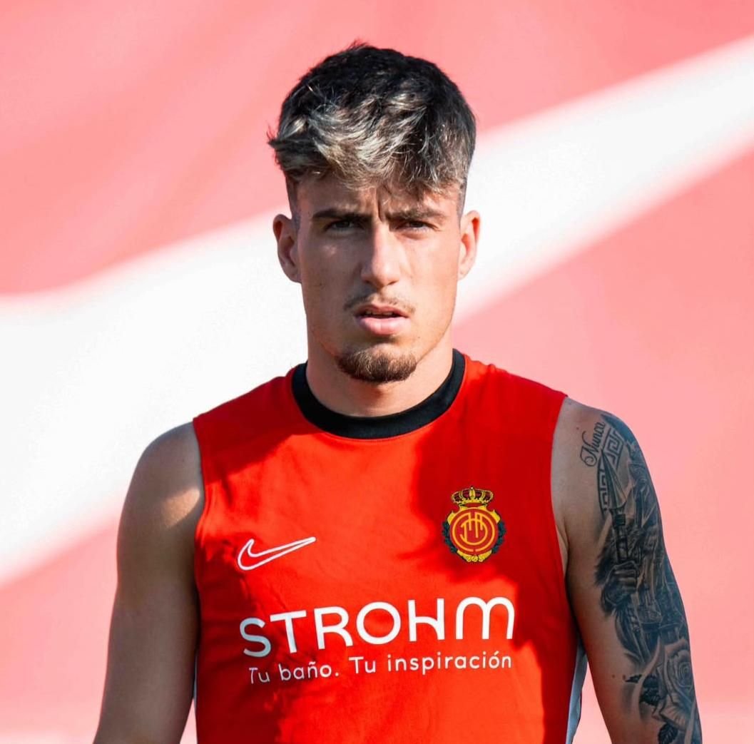 Liso, en el entrenamiento del Mallorca de ayer.