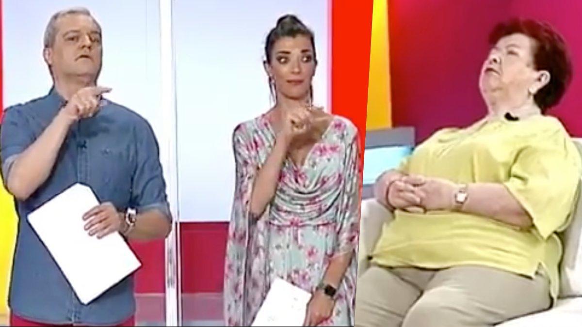 Ramón García, Gloria Santoro y la señora que se había quedado dormida en 'En Compañía'