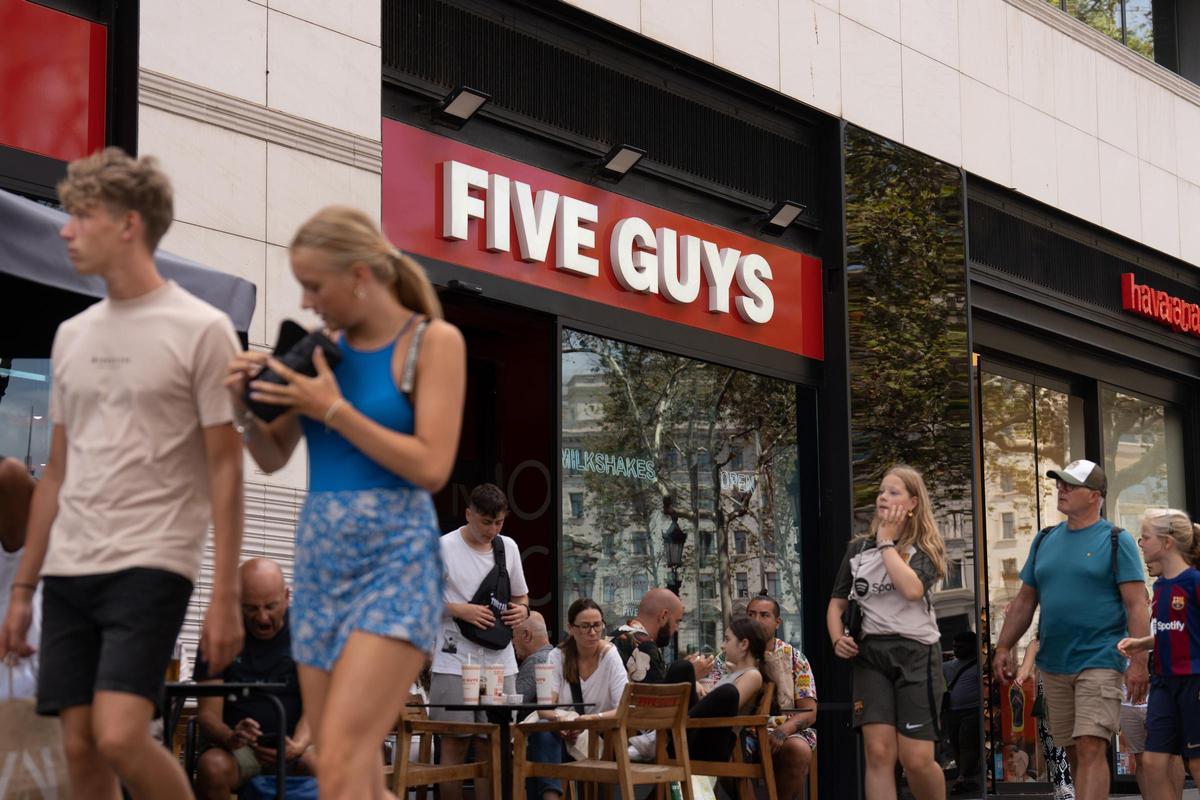 n restaurante de la franquicia Five Guys en Barcelona