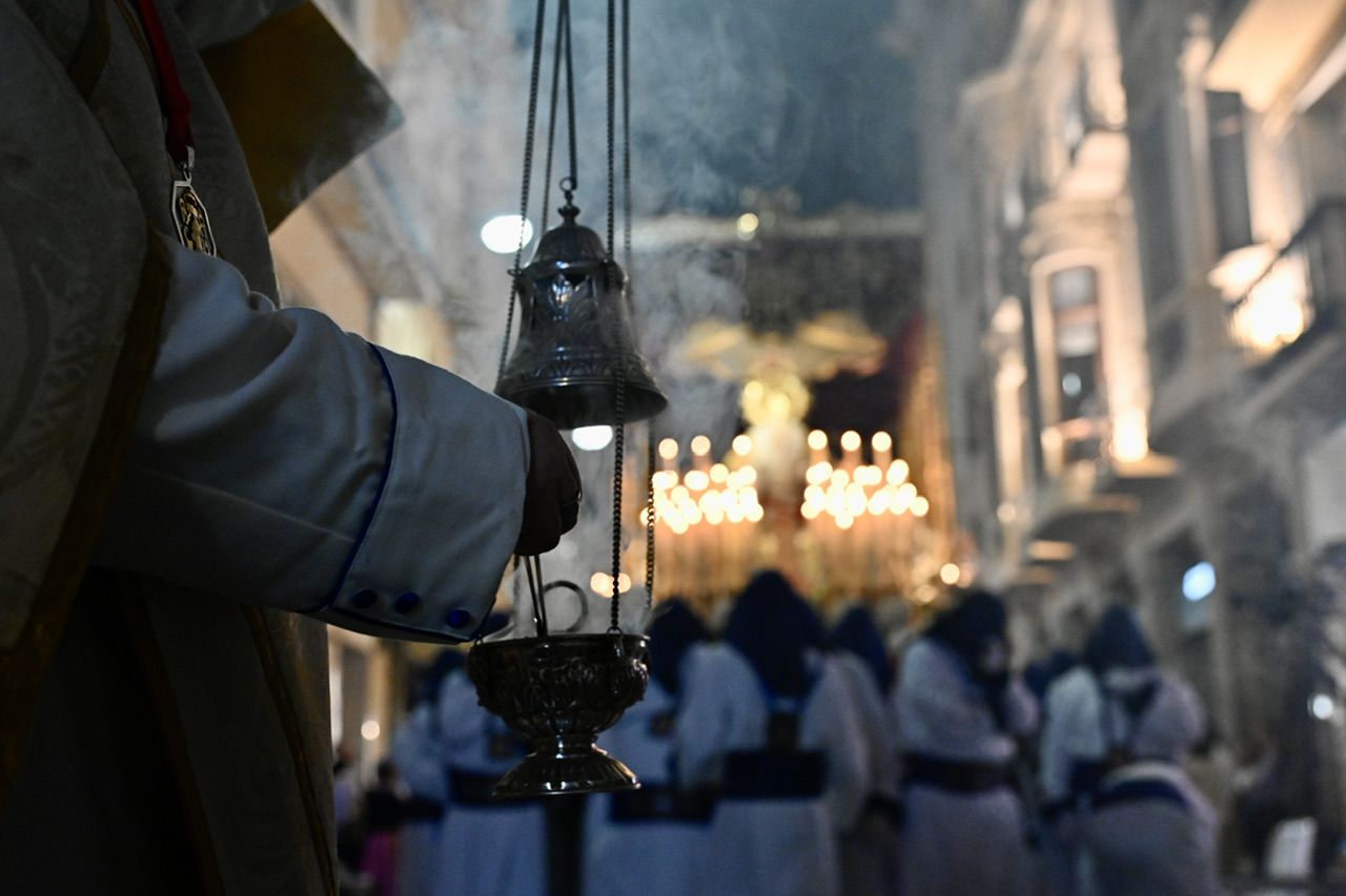 Las imágenes de la procesión del Cristo de la Misericordia y Virgen del Rosario en Cartagena