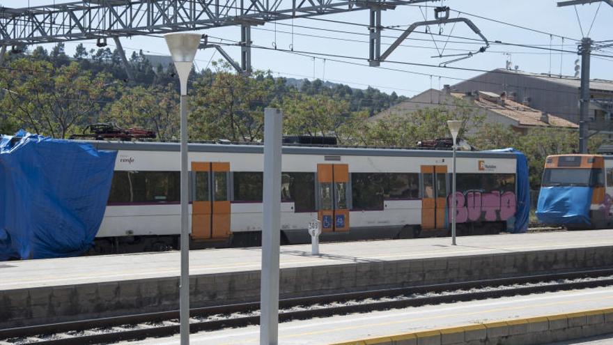 Unitats dels trens accidentats a l&#039;estació de Sant Vicenç.