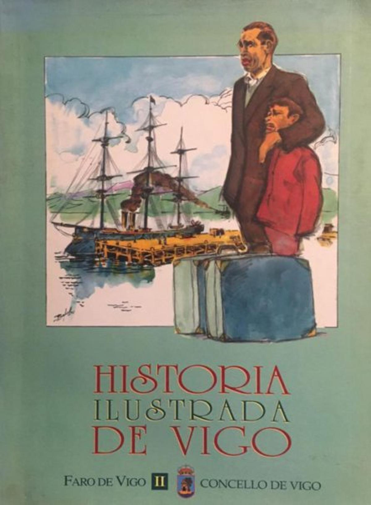 Portada de uno de los fascículos de la «Historia Ilustrada de Vigo».