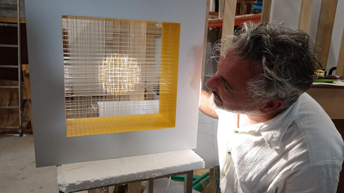 Pablo Armesto, en su taller de Villaviciosa, el pasado mes de octubre.