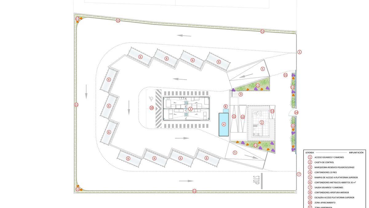 Plano del futuro ecoparque de Villena.