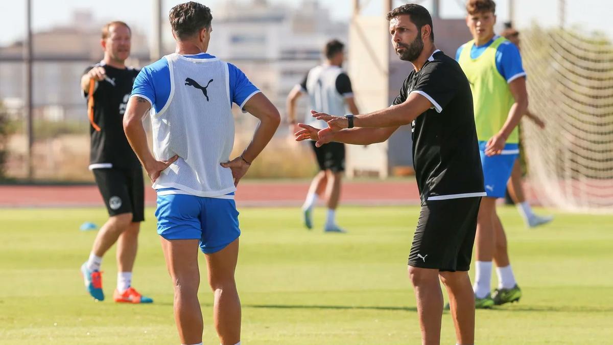 Javi Baraja durante un entrenamiento.