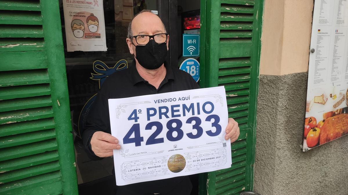 El cuarto premio de la Lotería de Navidad, el 42833, deja 208.000 euros en Mallorca