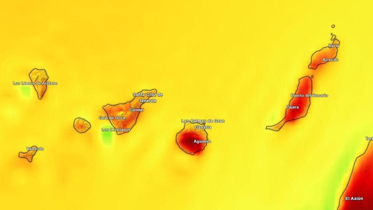 Previsión de temperatura de este jueves