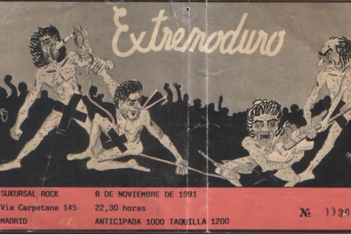 Cartel del primer concierto de Robe Iniesta con Extremoduro en Carabanchel, Madrid