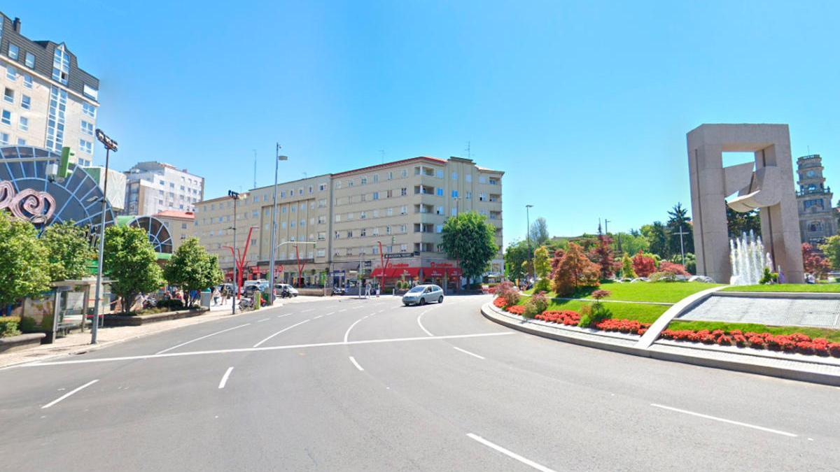 Vista general de Plaza América en Vigo