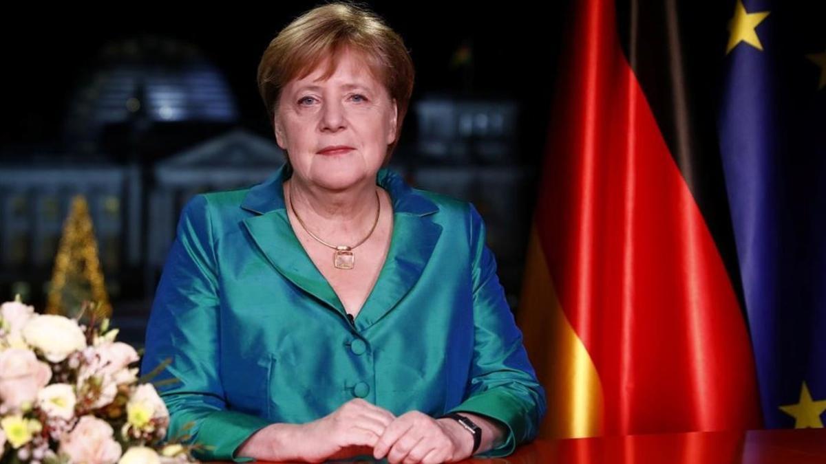 Merkel en su discurso de Fin de Año.