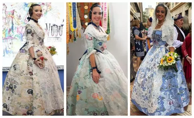 La tela "Falla plaza del Pilar" de Sedica a lo largo de los años