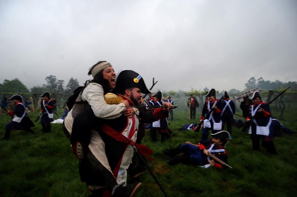 La lluvia no amilanó a los combatientes valgueses, que avasallaron a las tropas francesas hasta su rendición.