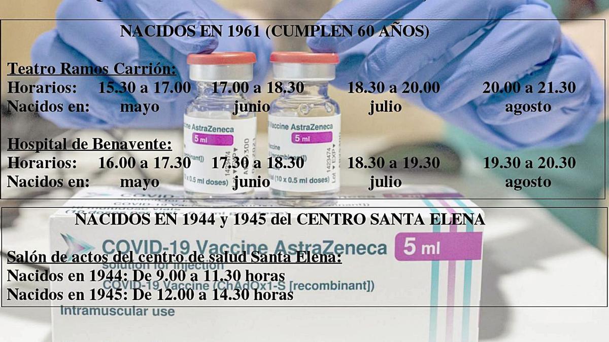 Llamamientos para las vacunaciones de hoy en Zamora.
