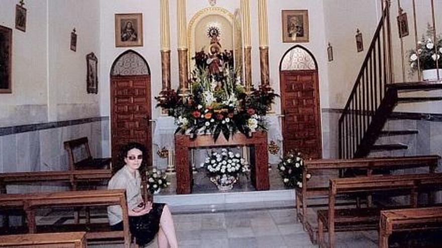 Una imagen del interior de la ermita, situada en Puebla de Rocamora, en Daya Nueva.
