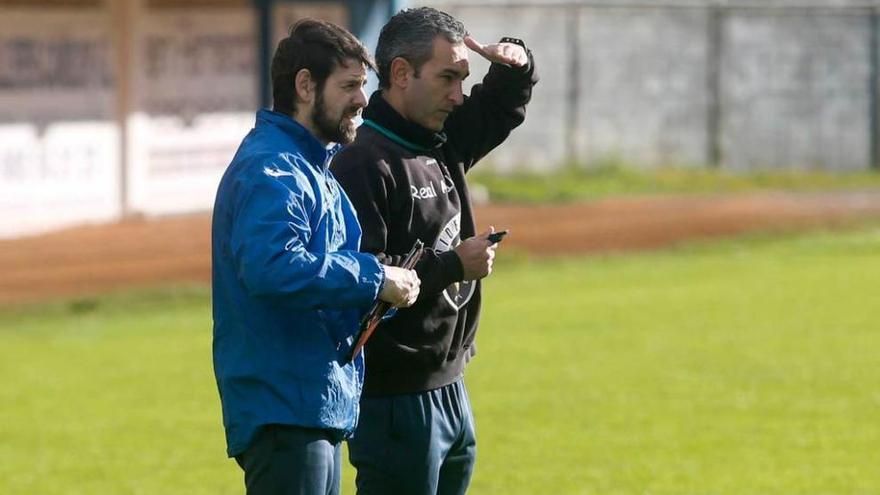 Pablo Busto y Pablo Lago, en un entrenamiento de la pasada campaña.