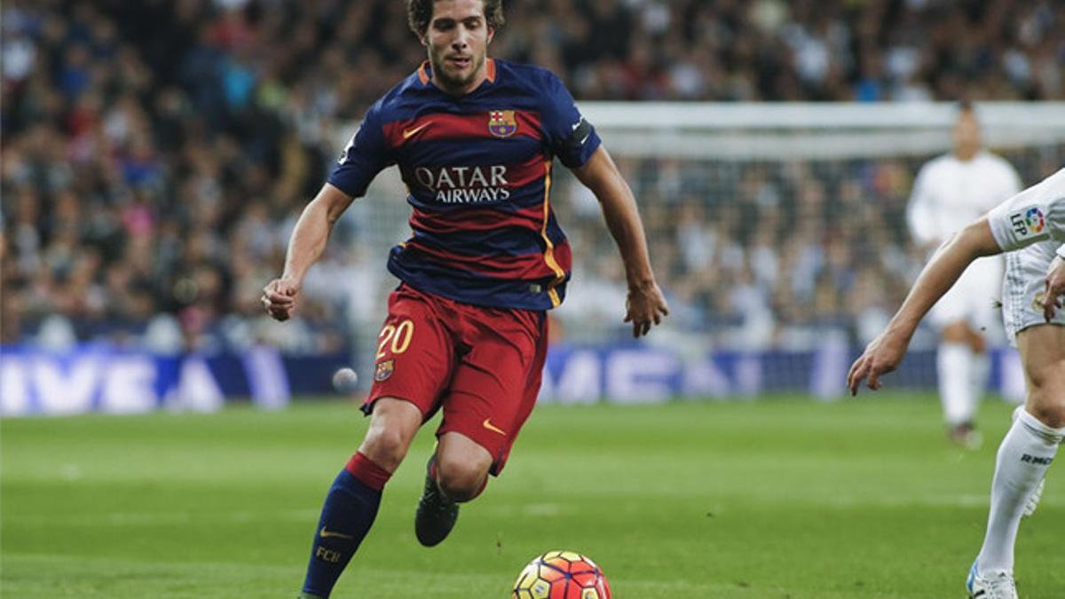 Sergi Roberto, en el partido ante el Real Madrid