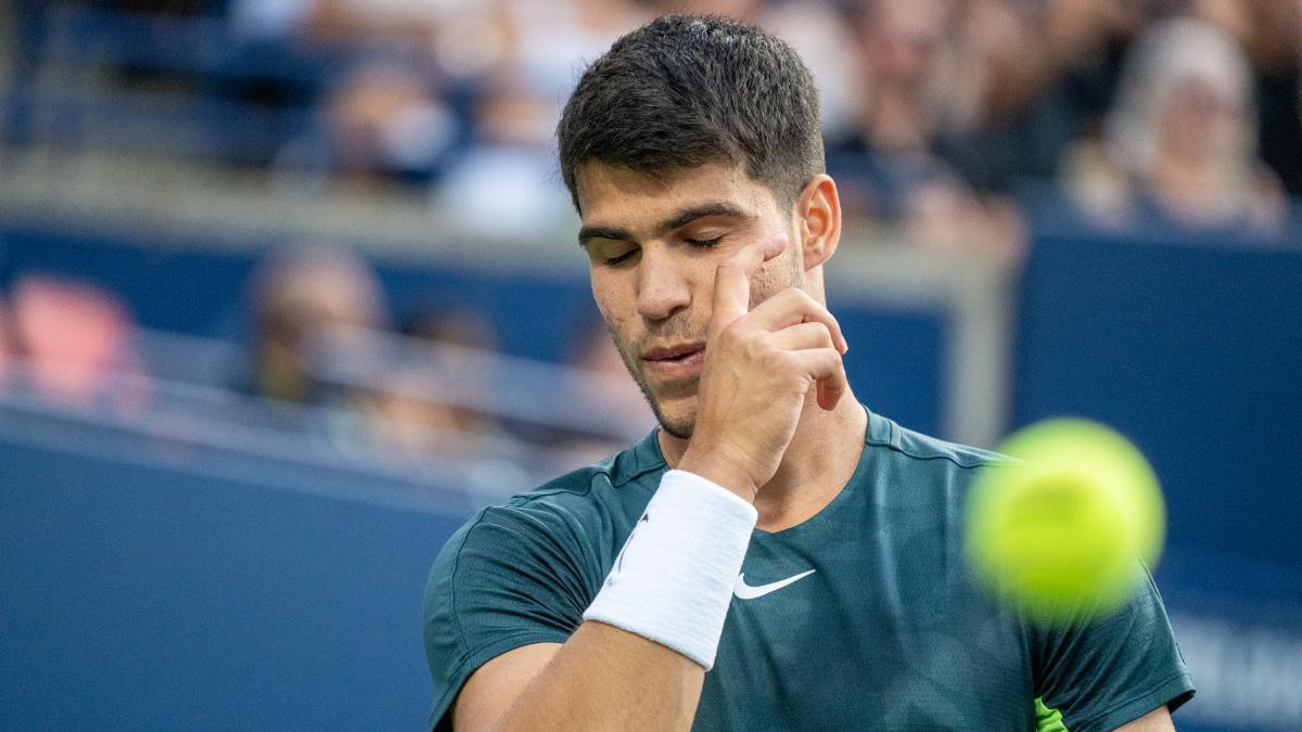 Alcaraz durante el torneo de Cincinnati