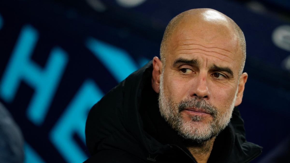 Pep Guardiola, durante el Manchester City-Nottingham Forest de Premier League