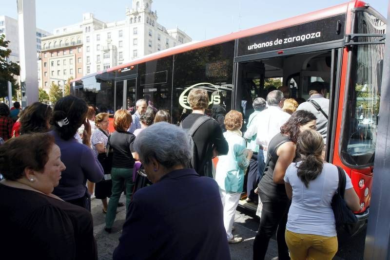 Fotogalería: Comienza la huelga del bus