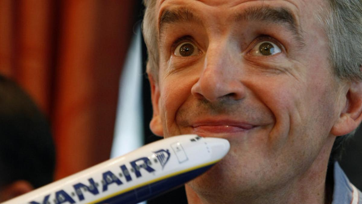 El consejero delegado de Ryanair, Michael O'Leary, durante la presentación de los datos de la compañía, en septiembre.