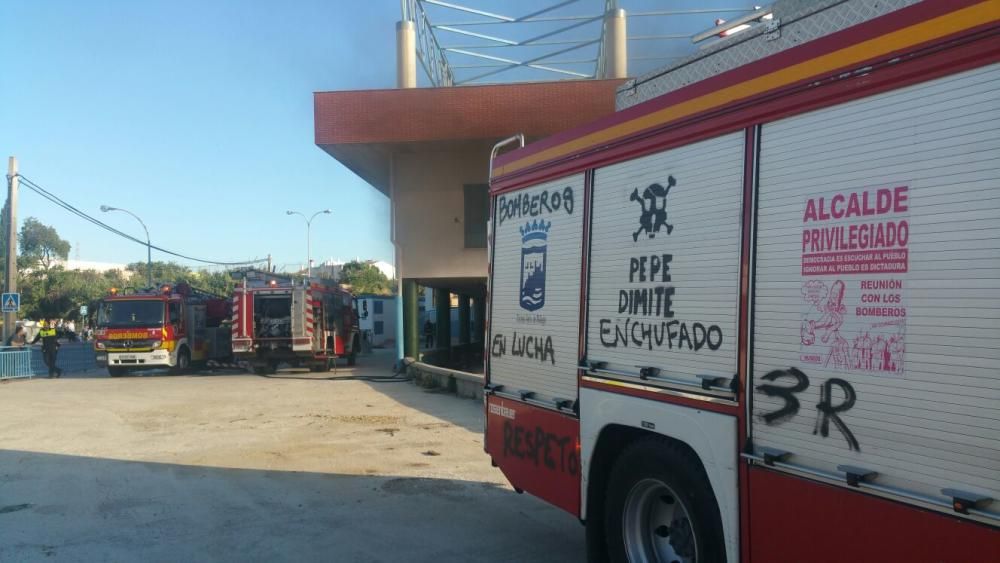 El fuego ha afectado al aislante del suelo de la instalación, que está cerrada desde hace dos años