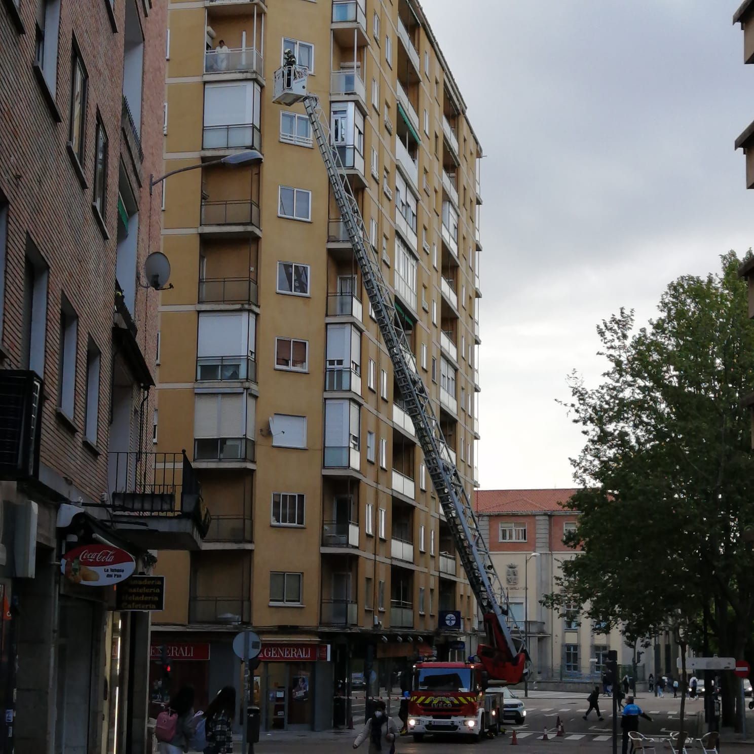 Intervención de los bomberos en Zamora capital.