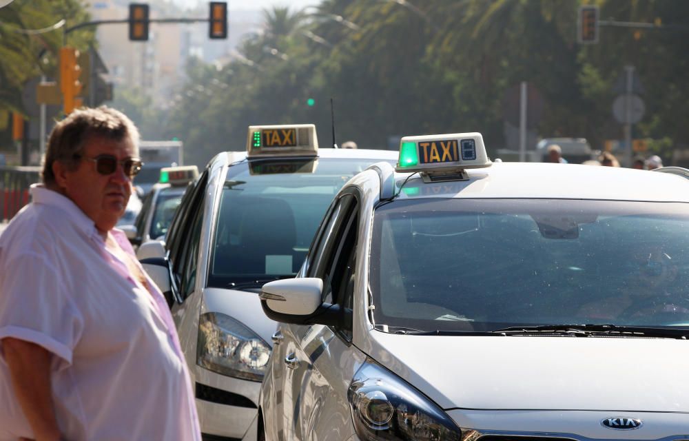 Los taxistas malagueños se suman a la huelga