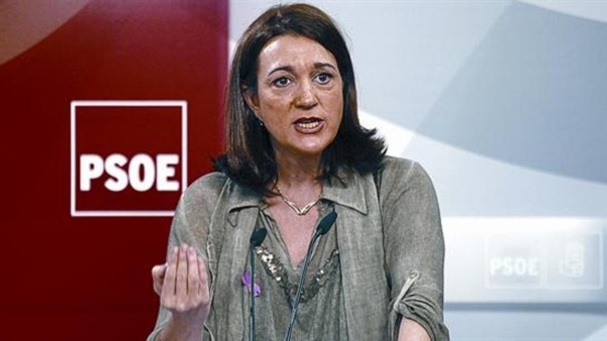 La portavoz parlamentaria, Soraya Rodríguez, durante un acto celebrado en la sede del PSOE.