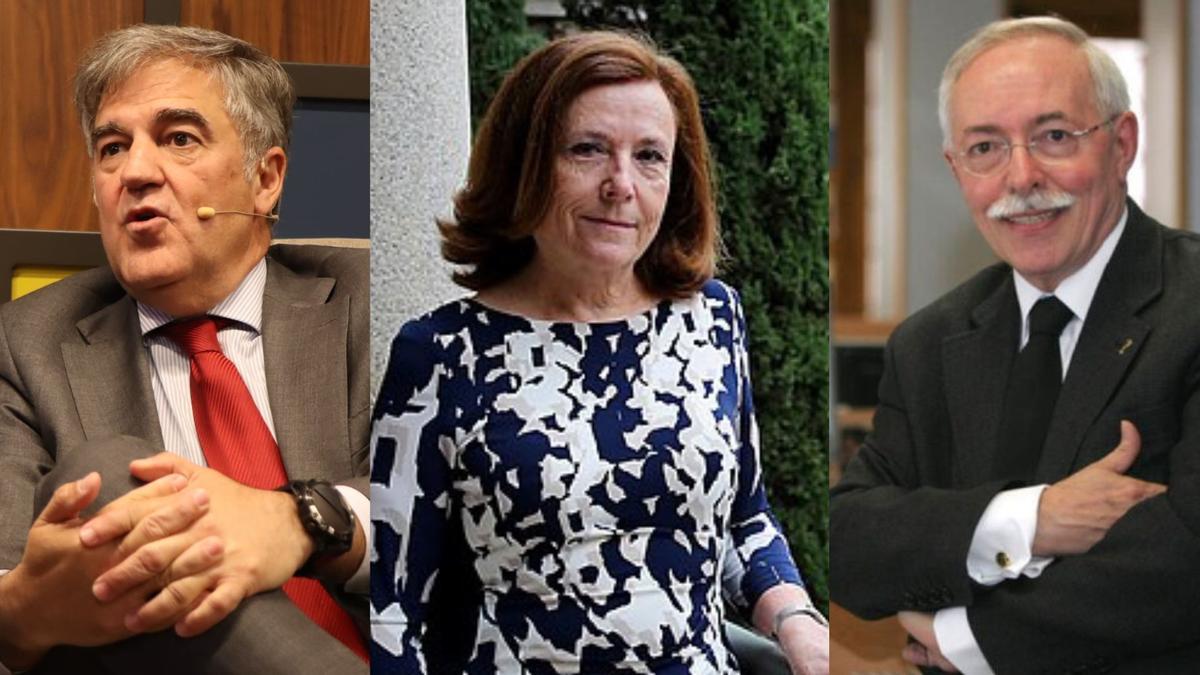 Ramón Alejandro, Aurora Egido y Guillermo Fatás, los premiados.
