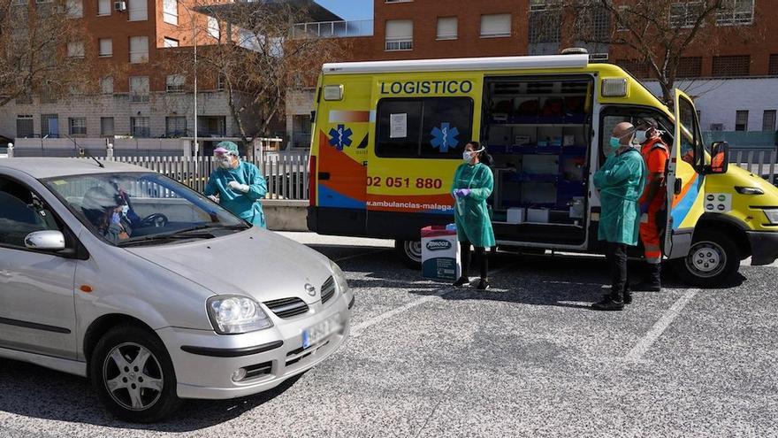 Toma de muestras en una unidad móvil.