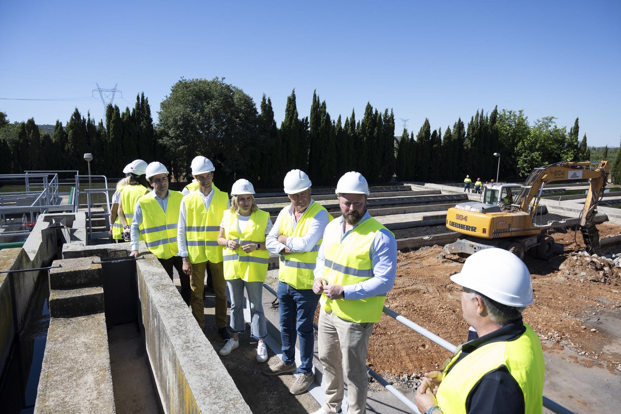 La presidenta supervisió las obras de la estación depuradora Benlloch-Vilanova d’Alcolea, una de las actuaciones en materia hídrica.