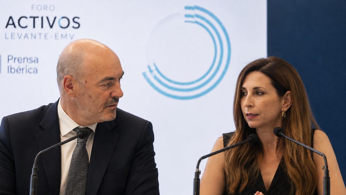 Eusebio Monzó y Astrid Barrio en el Foro Activos de Levante-EMV.