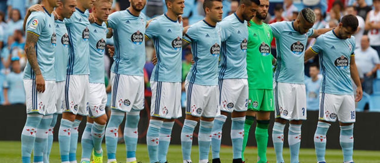 El once inicial del Celta ante el Atlético // R. Grobas