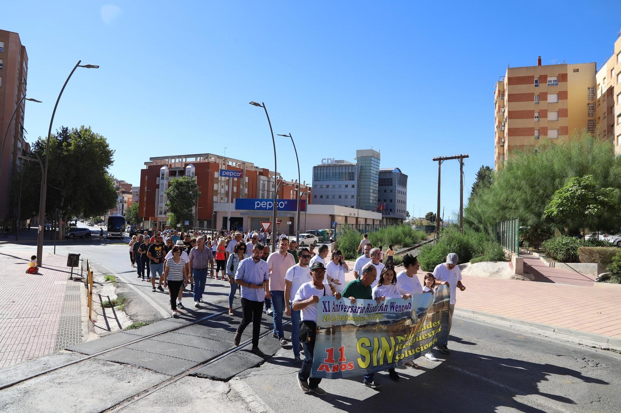 Manifestación por el XI Aniversario de la riada de San Wenceslao