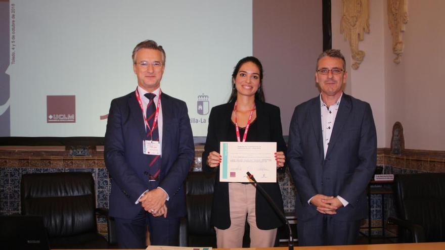 Mª Carmen Martínez Victoria, tras ser distinguida en Toledo.