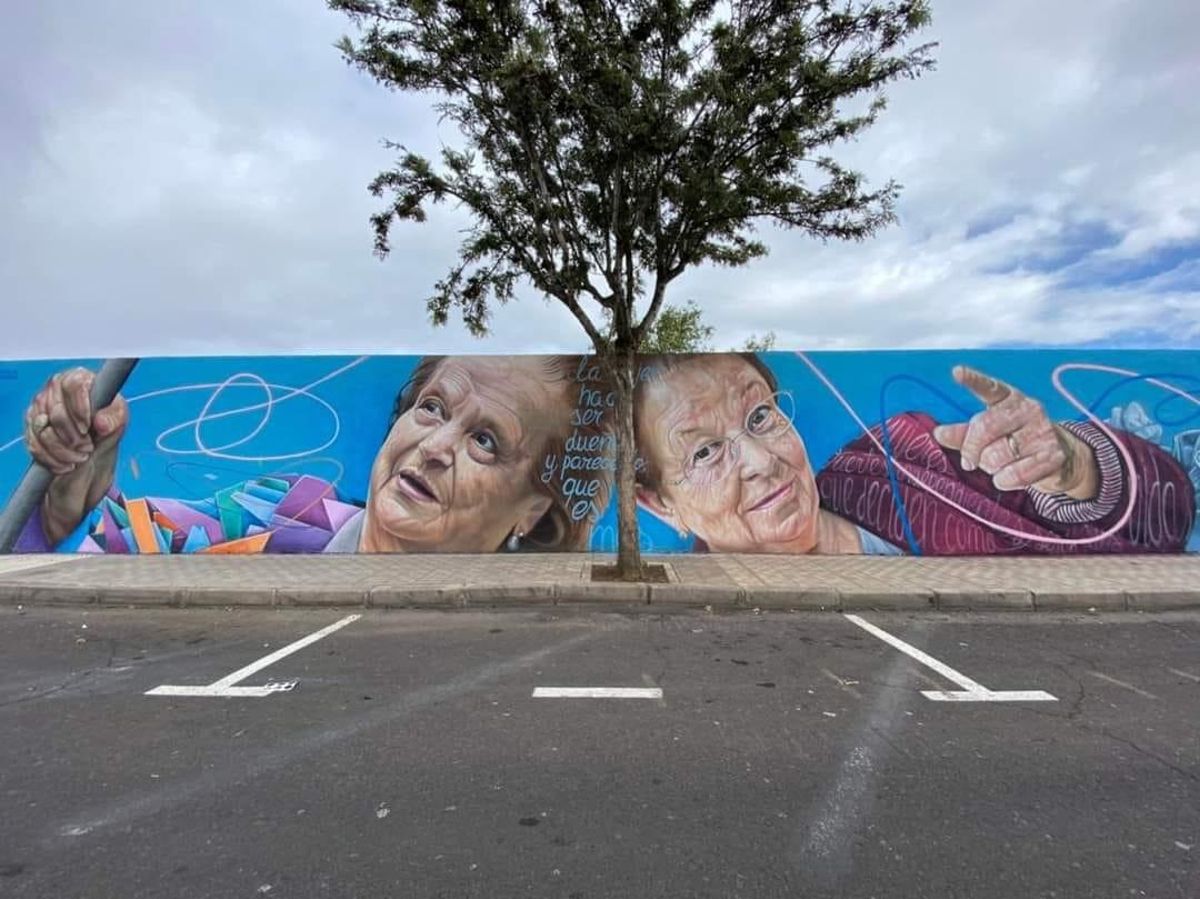 Mural Güímar is Young, created by Alba González Fernández.