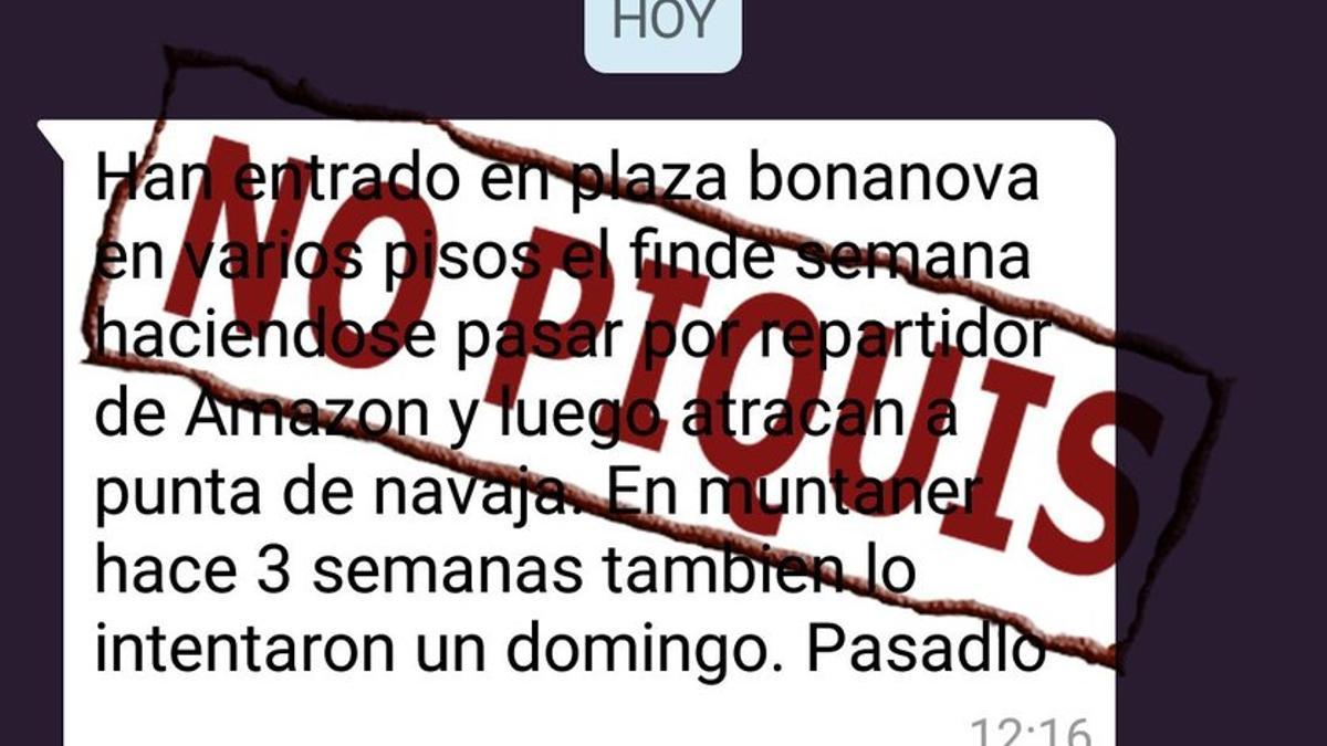 Los Mossos alertan sobre este mensaje que circula por Whatsapp