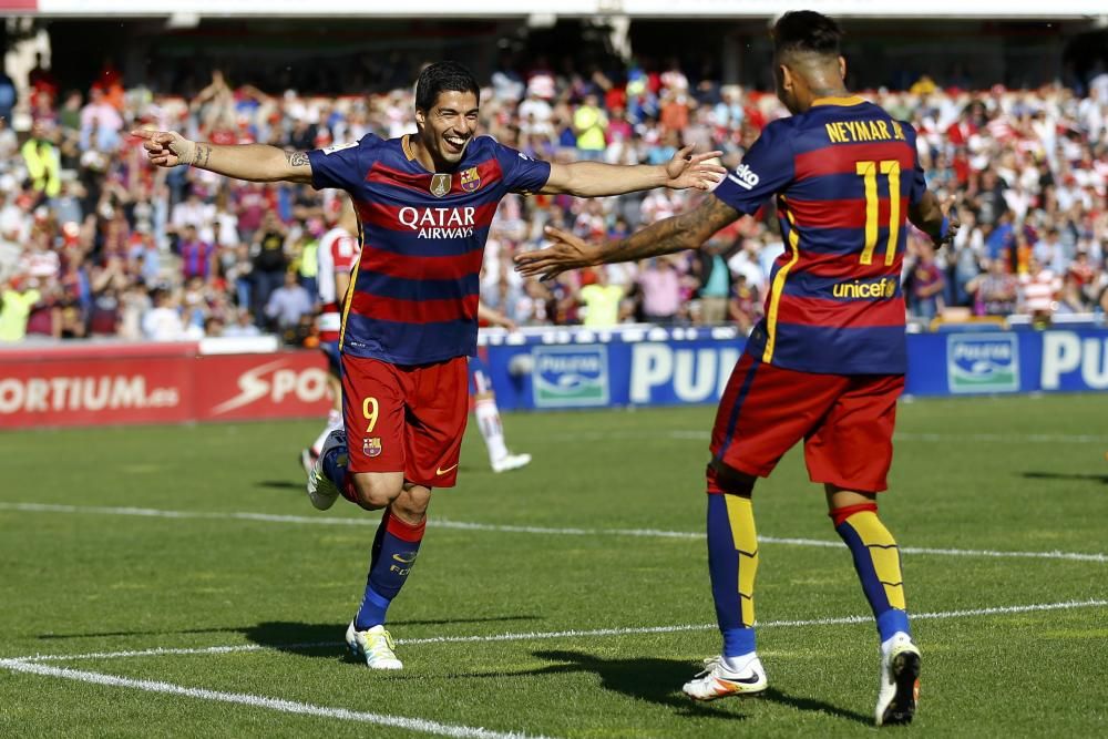 Celebració dels jugadors del Barça al final del partit