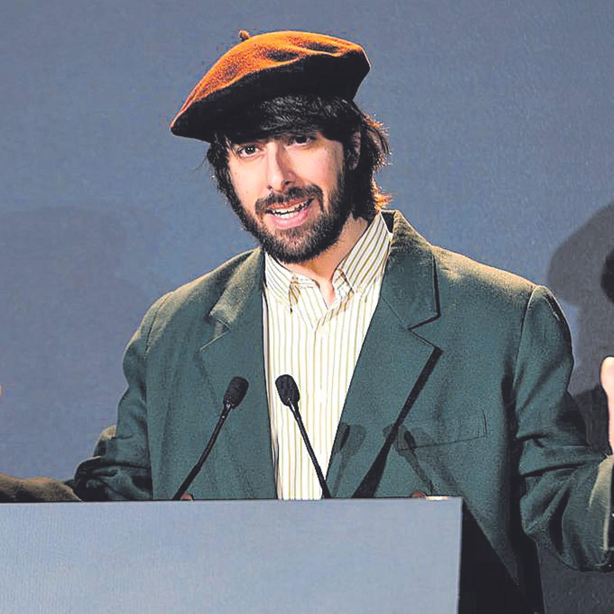 El escritor David Uclés,durante la ceremonia de entrega del premio Nadal, la semana pasada en Barcelona.