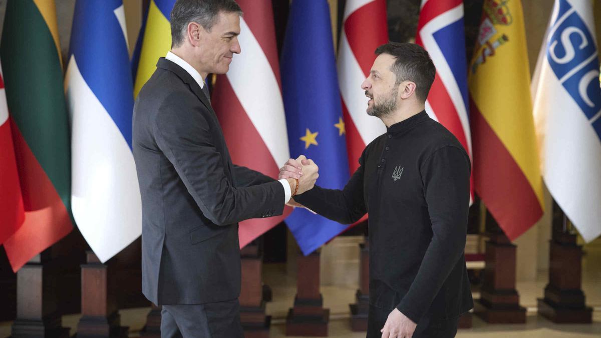 Sánchez y Zelenski, el pasado lunes en Kiev.