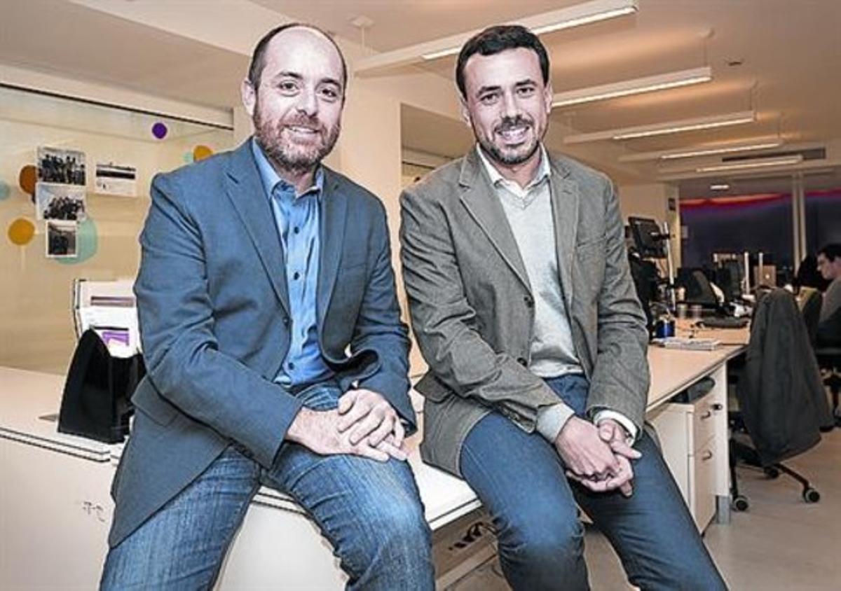 Propietaris 8 Juan Luis Rico (esquerra) i Joan Pina, de Letsbonus. Propietaris 8 Juan Luis Rico (esquerra) i Joan Pina, de Letsbonus.