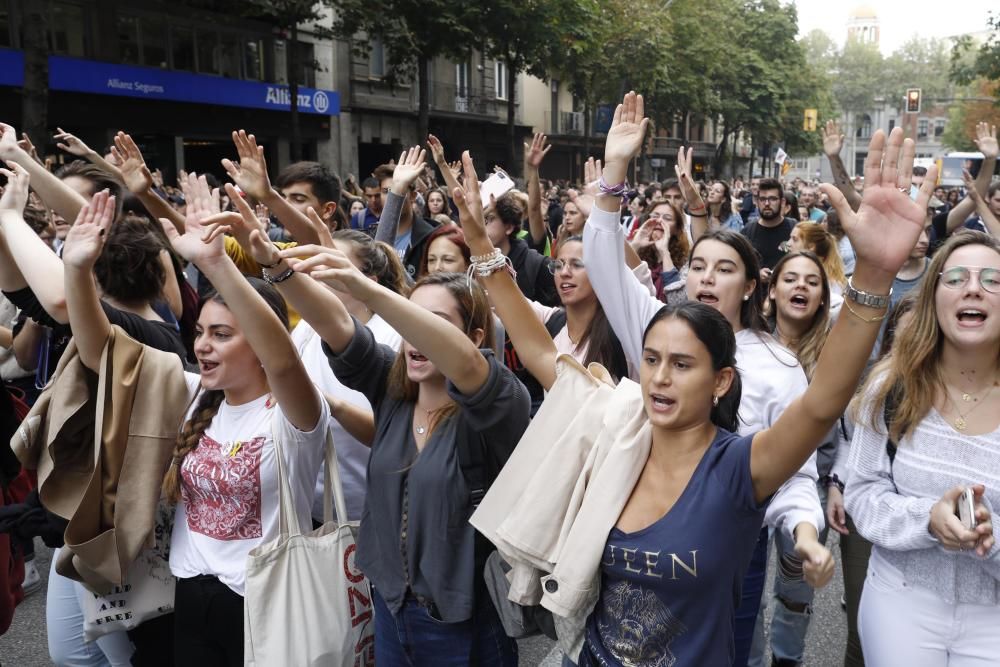 Concentracions a Girona en protesta per la sentència del procés