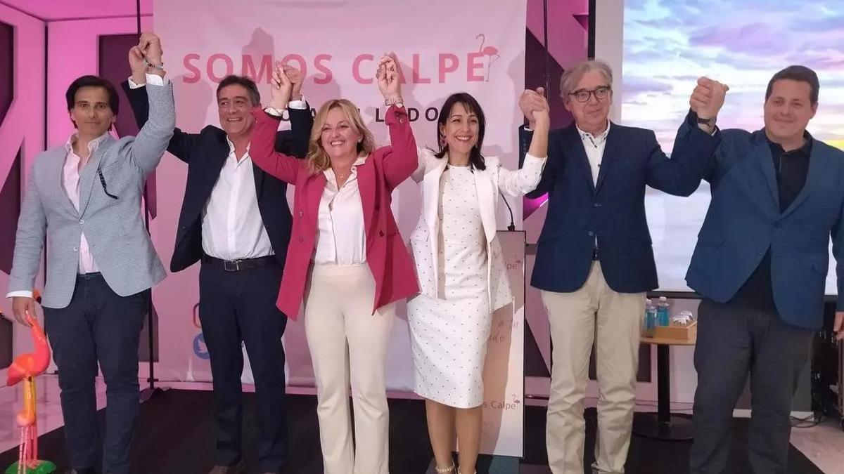 Ana Sala y parte de la candidatura de Somos Calpe